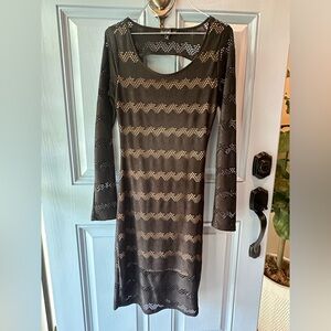 Size Medium, partially open back dress